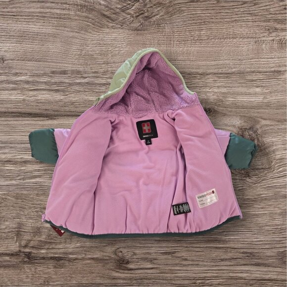 NWT Swiss Tech Toddler Heavyweight Puffer Jacket Size 18M / Purple & Green Multi - Picture 3 of 7